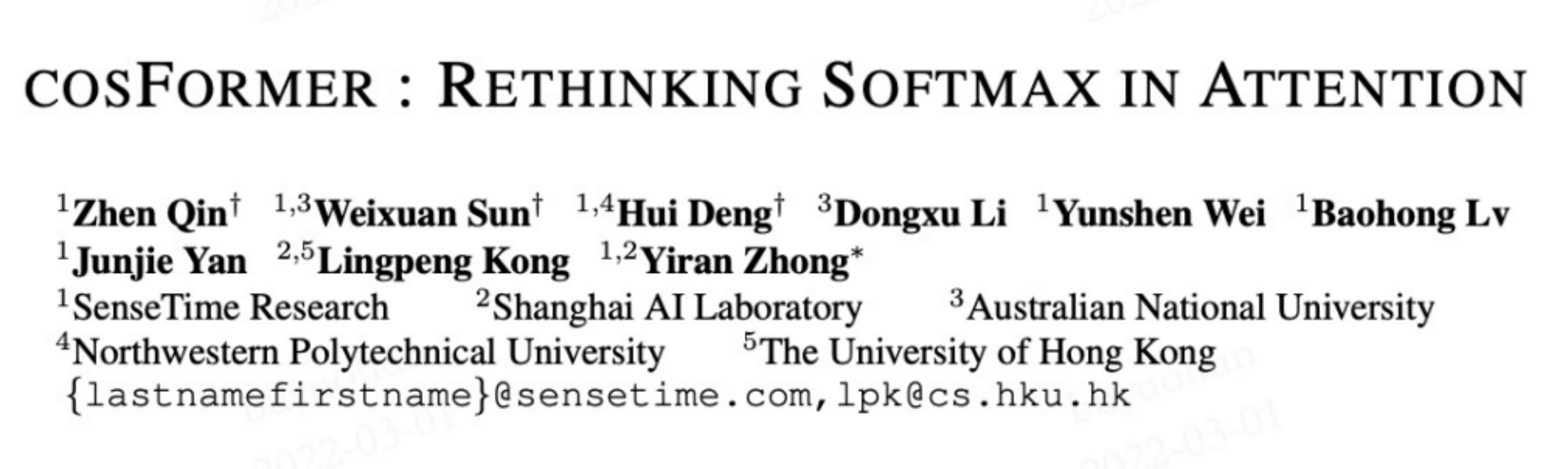 商汤最新论文登上ICLR 2022：给注意力机制Softmax找个“平替”