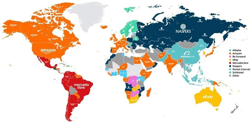 8大顶级电商巨头逐鹿全球，谁将夺得霸主地位？！
