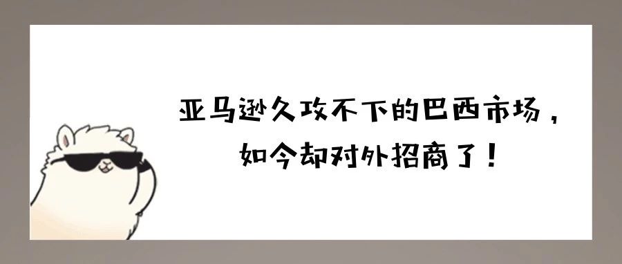 这个市场亚马逊久攻不下，如今却对外招商了！