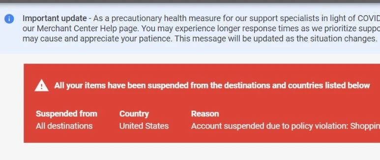 Google Merchant Center账号被封了怎么办？