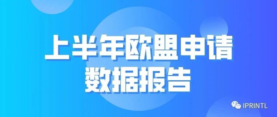 2021上半年欧盟申请数据报告