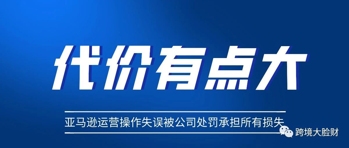 亚马逊运营操作失误被公司处罚承担所有损失，这合理吗？