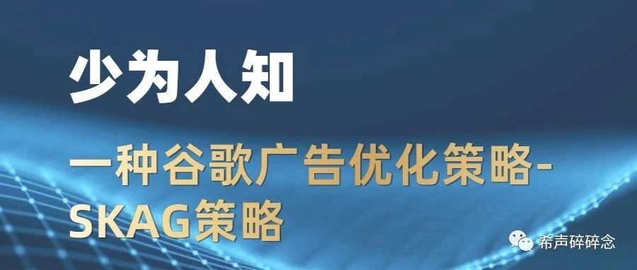 揭秘如何用SKAG策略提升谷歌广告效果