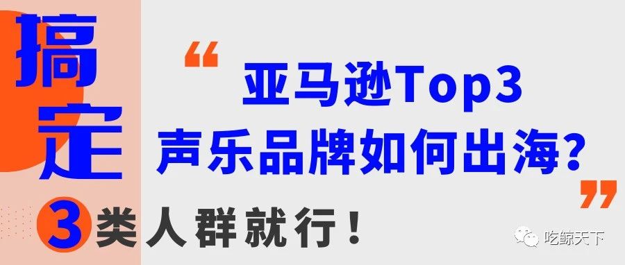 亚马逊Top3声乐品牌如何出海？ 搞定3类人群就行！