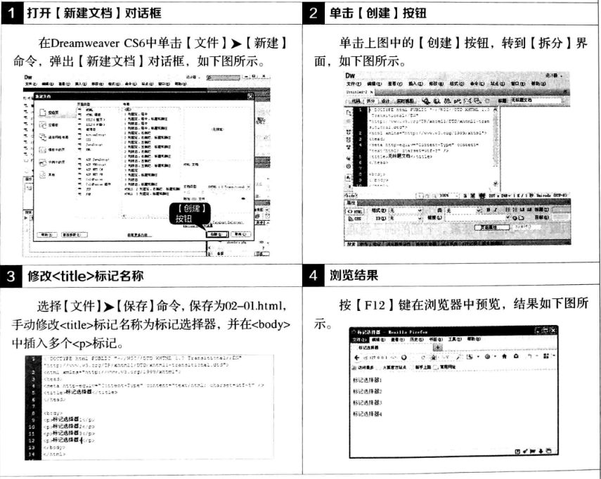 CSS标记选择器