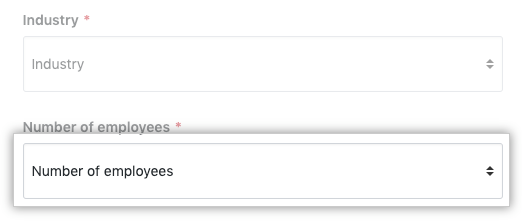 员工人数下拉菜单