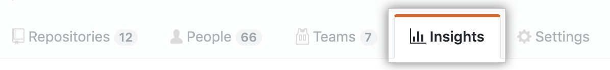 主要组织导航栏中的洞察选项卡