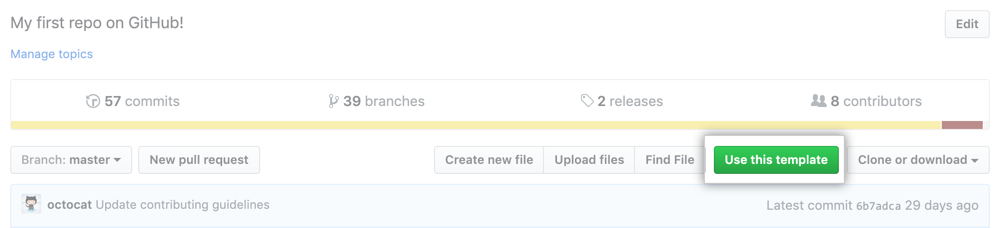 使用此模板按钮