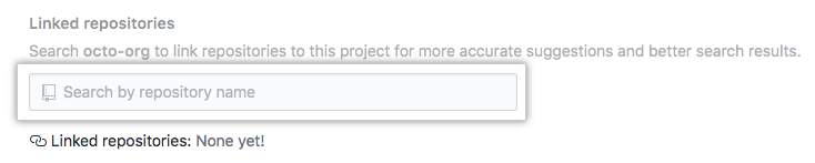 链接仓库的搜索字段