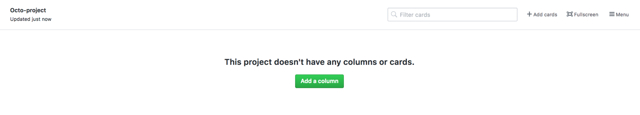 在空项目板上添加列按钮