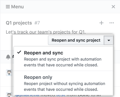 重新打开关闭的项目板下拉菜单