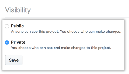 公共和私有单选按钮