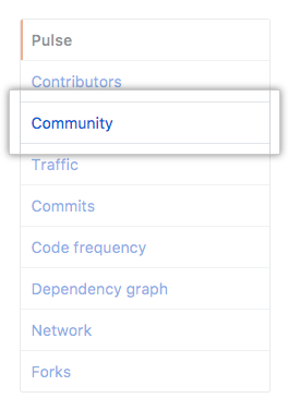 左侧栏中的社区