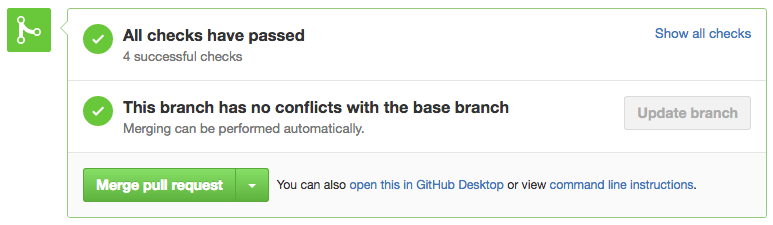 合并受保护分支 