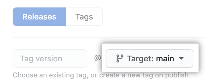 发行版标记分支