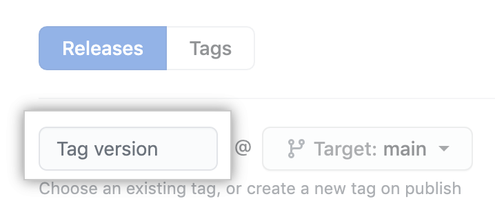 发行版标记版本