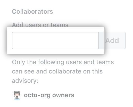用于输入用户或团队名称的字段
