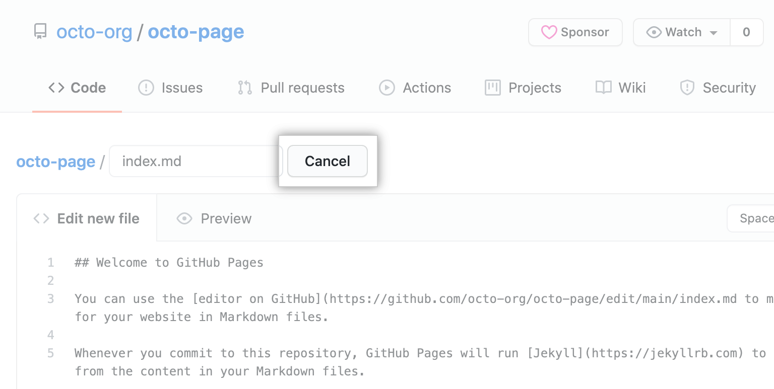 编辑文件时取消链接