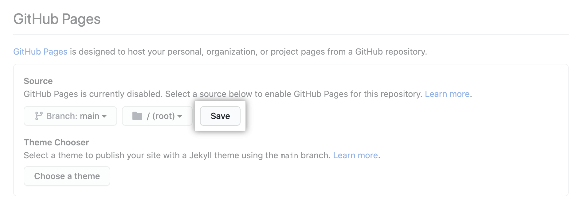 用于保存对发布源设置的更改的按钮