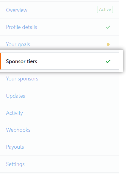 赞助等级选项卡