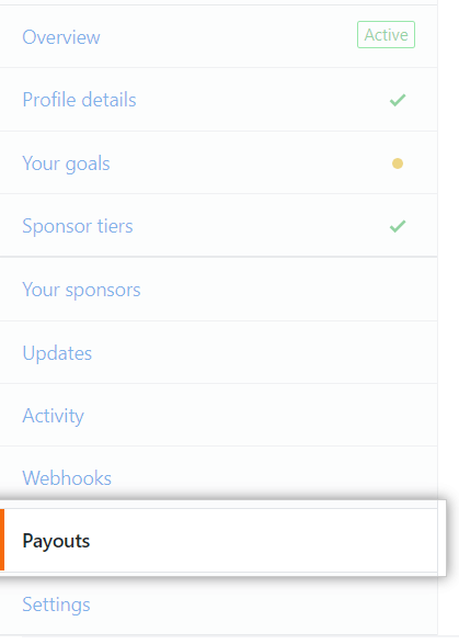 赞助等级选项卡