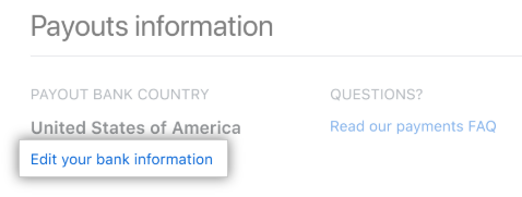 编辑您的银行信息链接