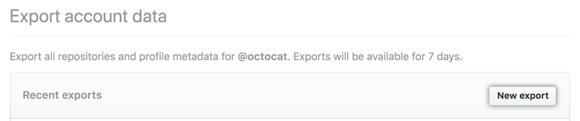 新个人数据导出按钮突出显示