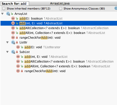 IntelliJ IDEA文件的结构显示窗口