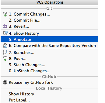 IntelliJ IDEA VCS操作窗口