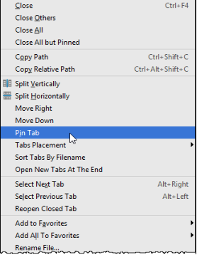 IntelliJ IDEA管理编辑器选项卡的命令