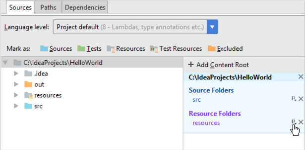 IntelliJ IDEA指定资源的输出路径