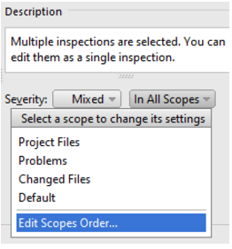 IntelliJ IDEA配置代码检查范围