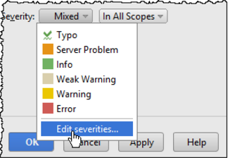 IntelliJ IDEA 自定义严重性级别