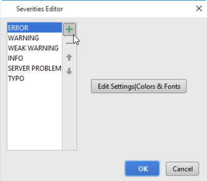 IntelliJ IDEA 自定义严重性级别