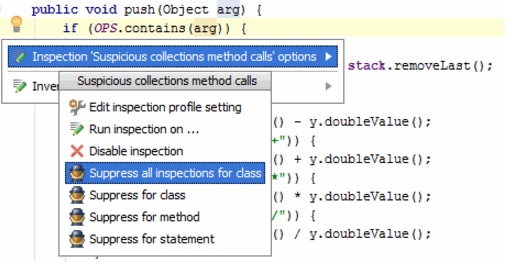 IntelliJ IDEA 在编辑器中抑制检查