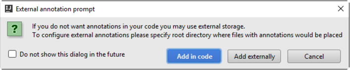 使用 IntelliJ IDEA 外部注释来注释符号
