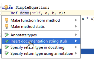IntelliJ IDEA 为 Python 函数创建文档注释