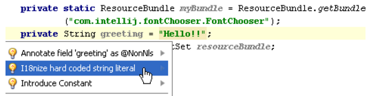 使用java.util.ResourceBundle提取硬编码字符串文字