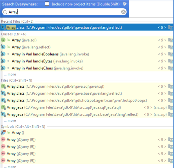 IntelliJ IDEA打开"Search Everywhere"对话框