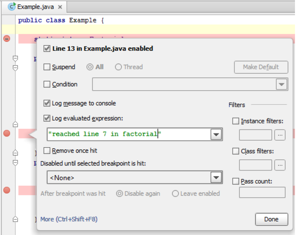IntelliJ IDEA操作断点
