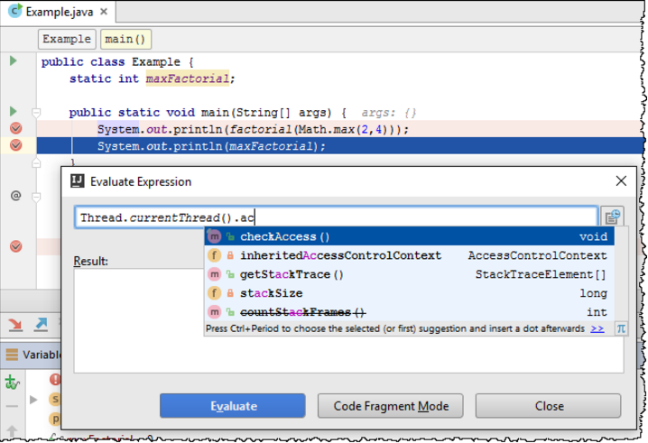 IntelliJ IDEA计算表达式