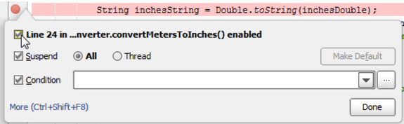 IntelliJ IDEA在断点的启用和禁用状态之间切换