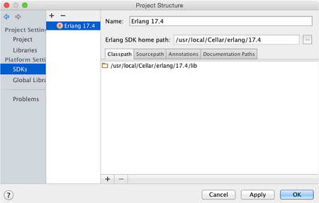 为Erlang配置IntelliJ IDEA
