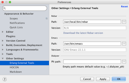 为Erlang配置IntelliJ IDEA