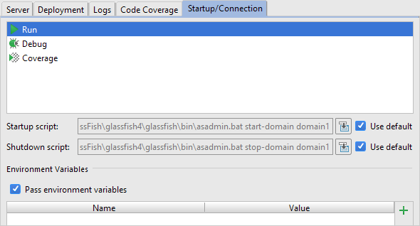HWJEE030RunConfigStartupConnection