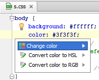 使用意图动作更改颜色
