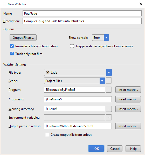 IntelliJ IDEA：Pug (Jade)模板引擎