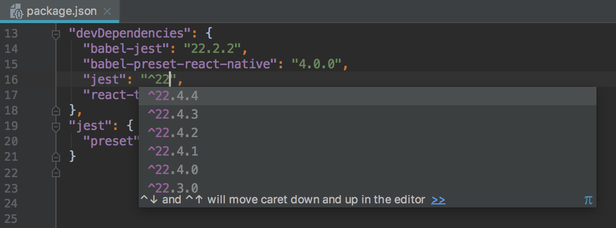 以前的软件包版本的代码完成