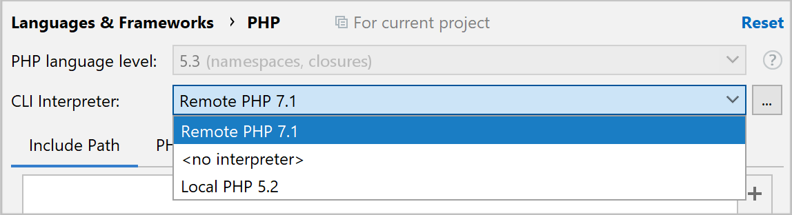 ps xampp解释器列表