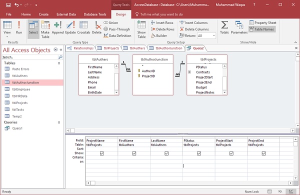 Add Query Grid